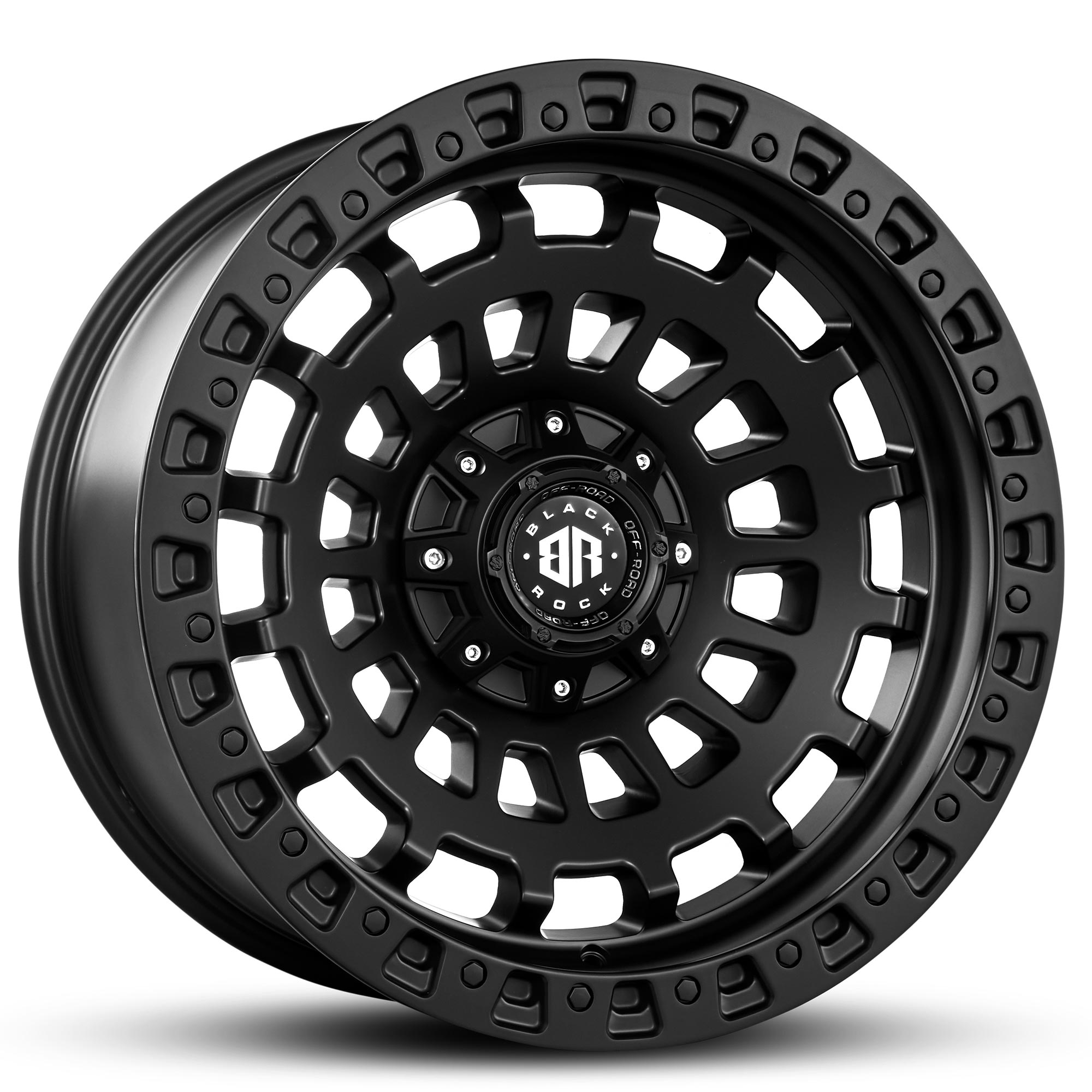 BLACK ROCK HEX SATIN BLACK 20X10
