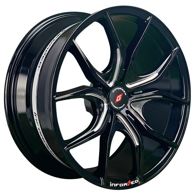 INFORGED IFG17 18×8 GLOSS BLACK WITH MILLING SPOKE