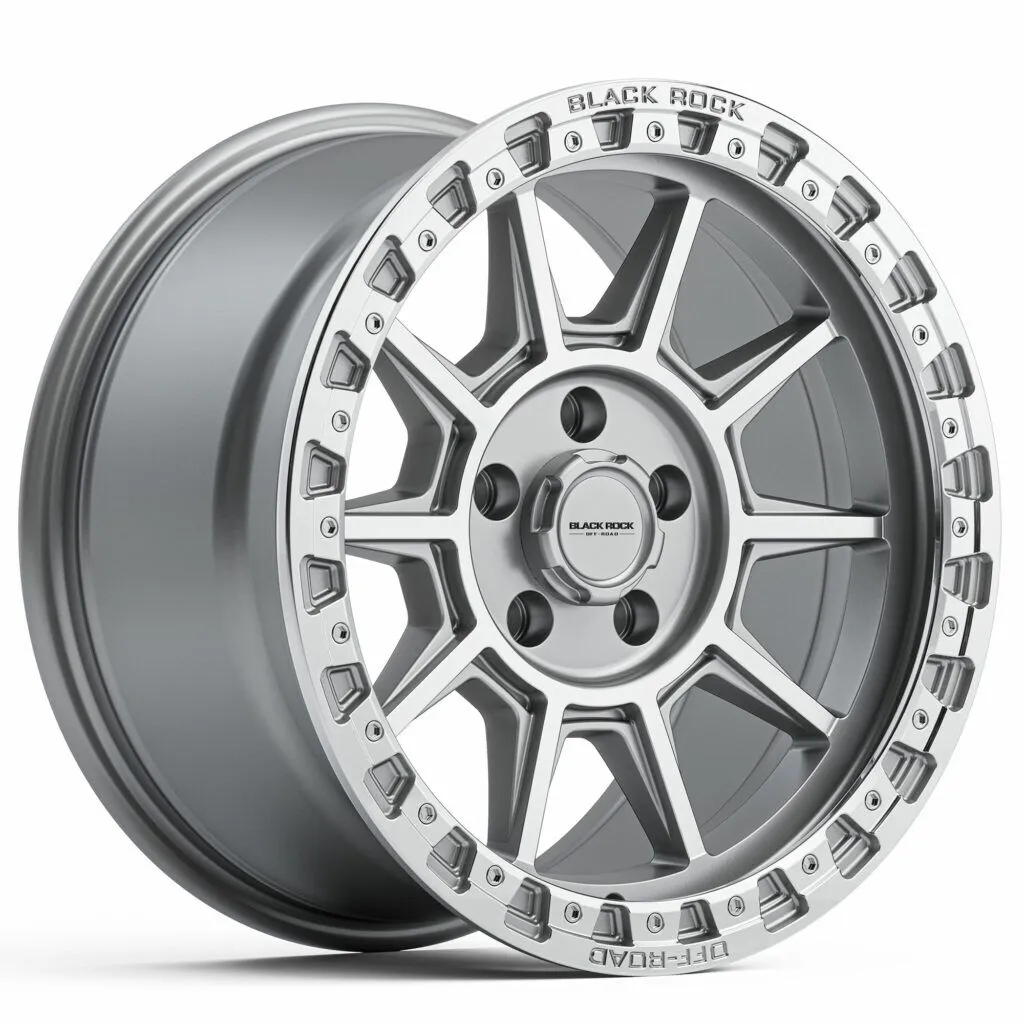 BLACK ROCK GUNNER SILVER MACHINED 17X9