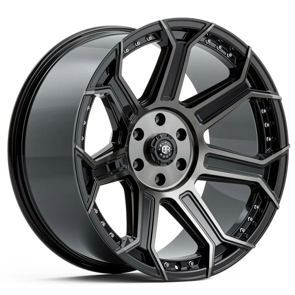 BLACK ROCK HAVOC GLOSS BLACK TINTED 22X10
