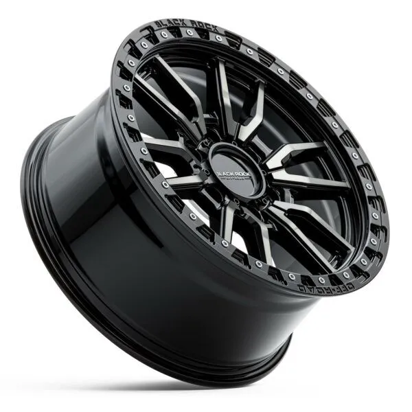 BLACK ROCK RAMBLER GLOSS BLACK TINTED 17X8