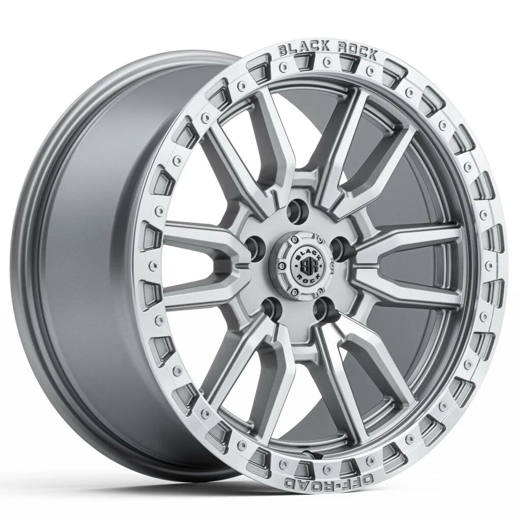 BLACK ROCK RAMBLER SILVER MACHINED 18X8.5