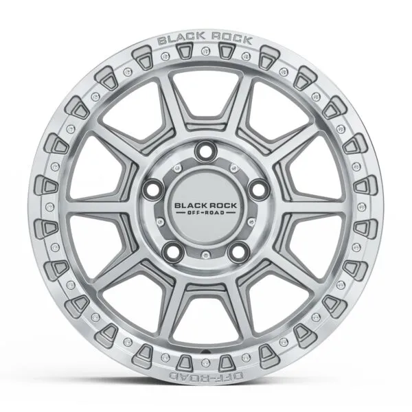 BLACK ROCK GUNNER SILVER MACHINED 16X7