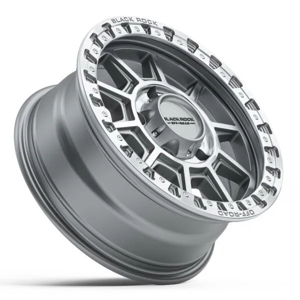 BLACK ROCK GUNNER SILVER MACHINED 16X7