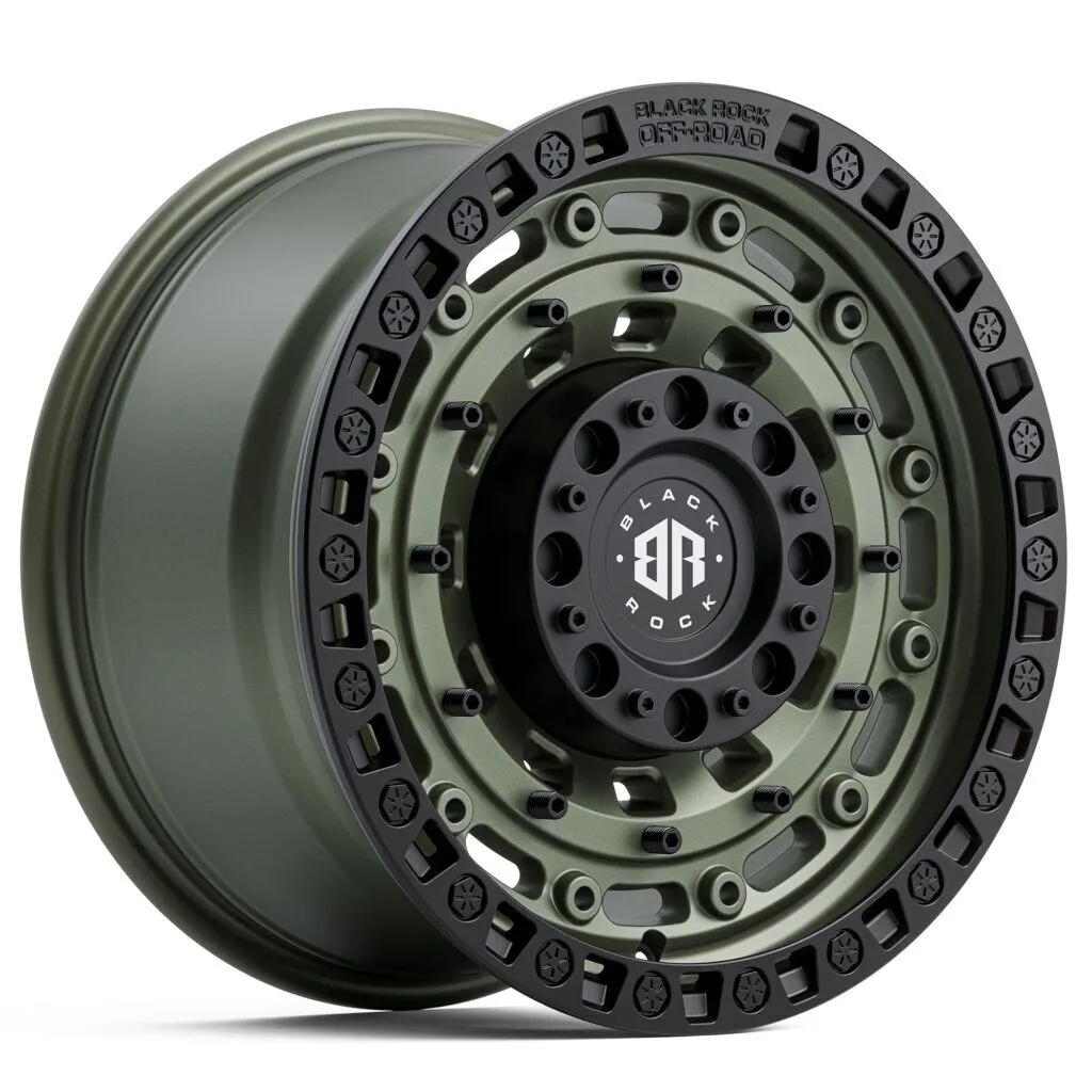 BLACK ROCK MILITARY ARMY GREEN BLACK RING 20X9