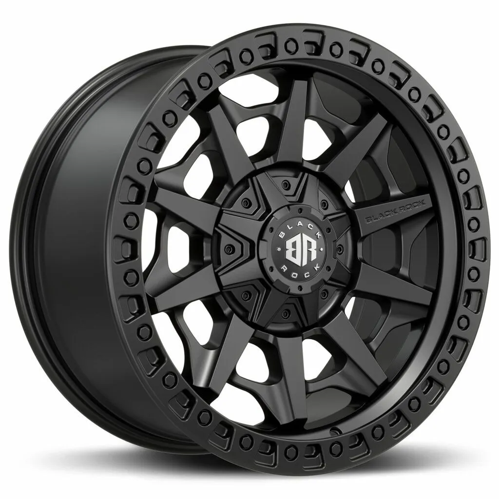BLACK ROCK CAGE SATIN BLACK 20X9