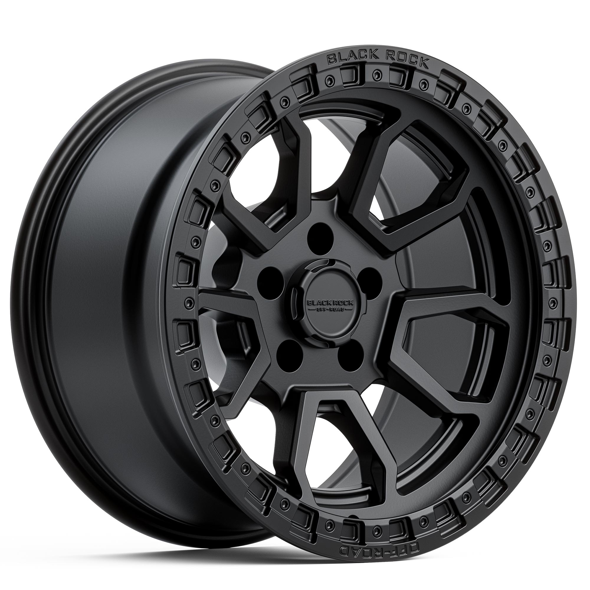 BLACK ROCK COBRA 5S SATIN BLACK 17X9 (BLANK)