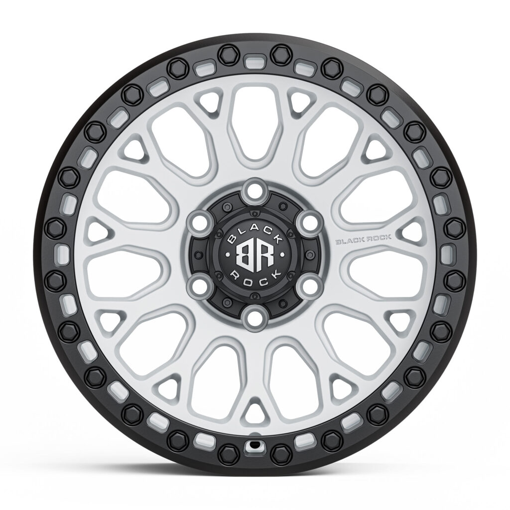 Spitter Rims BLACK ROCK SPIDER SATIN WHITE BLACK RING 18X9 - Tyreforce