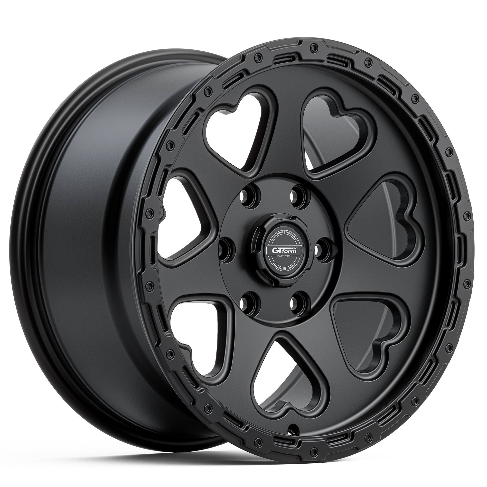 GT FORM HEARTS SUV SATIN BLACK 17X9