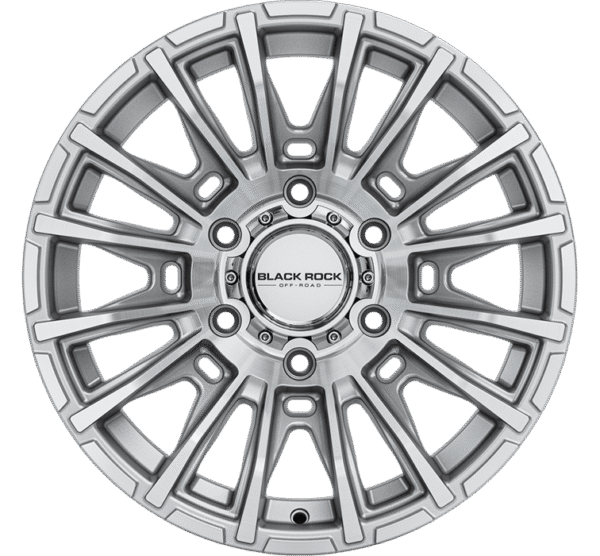 BLACK ROCK MAYHEM SILVER MACHINED 17X9