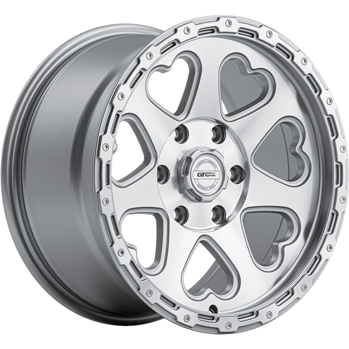 GT FORM HEARTS SUV SILVER MACHINED 17X9