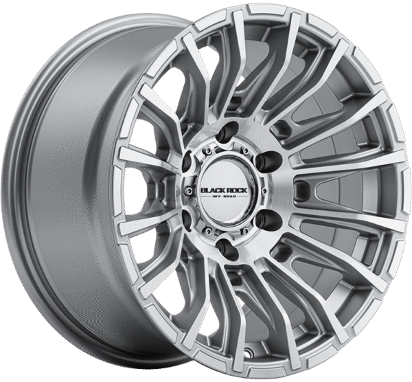 BLACK ROCK MAYHEM SILVER MACHINED 17X9