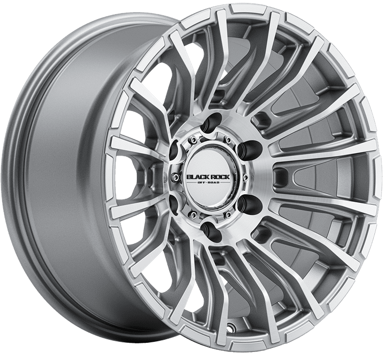 BLACK ROCK MAYHEM SILVER MACHINED 17X9