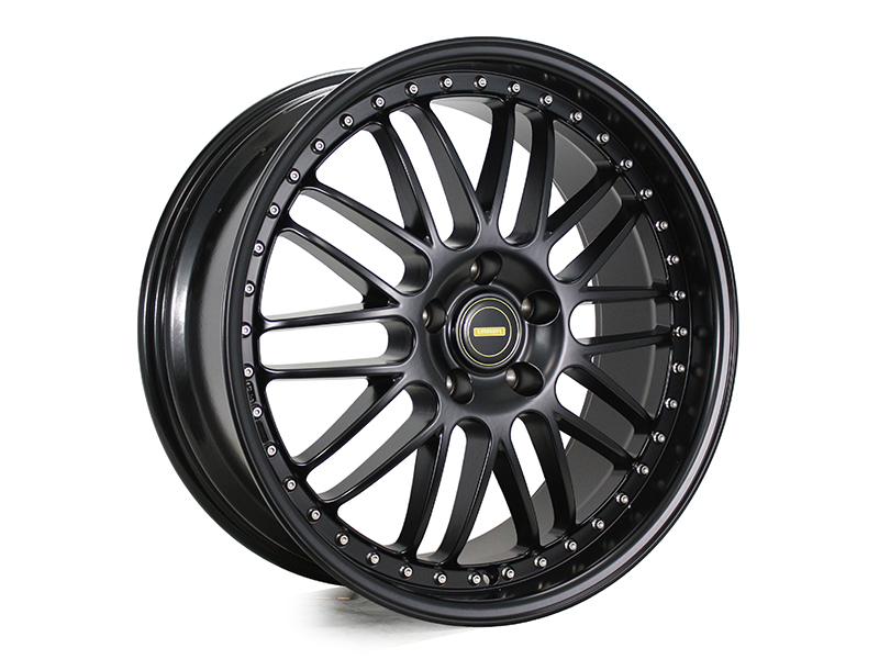 Simmons OM-1 Full Satin Black 8.5 profile Simmons OM-1 multi-spoke wheel in Full Satin Black finish