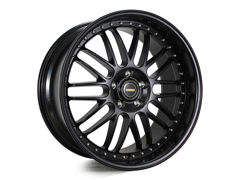 Simmons OM-1 Full Satin Black 9.5 profile Simmons OM-1 multi-spoke wheel in Full Satin Black finish