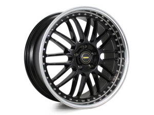 Simmons OM-1 multi-spoke wheel in Gloss Black Mirror Lip finish
