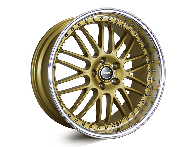 Simmons OM-1 Gold Mirror Lip 9.5 profile Simmons OM-1 multi-spoke wheel in Gold Mirror Lip finish