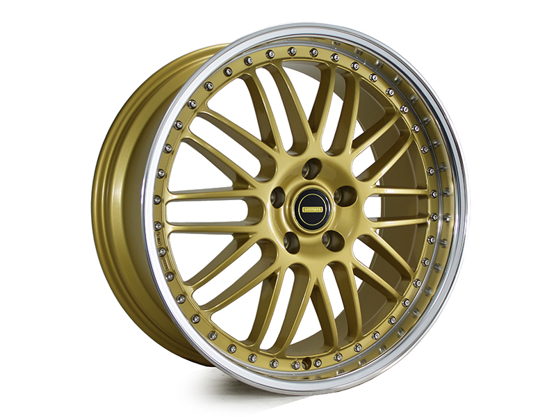 Simmons OM-1 Gold Mirror Lip – 8.5 profile Simmons OM-1 multi-spoke wheel in Gold Mirror Lip finish
