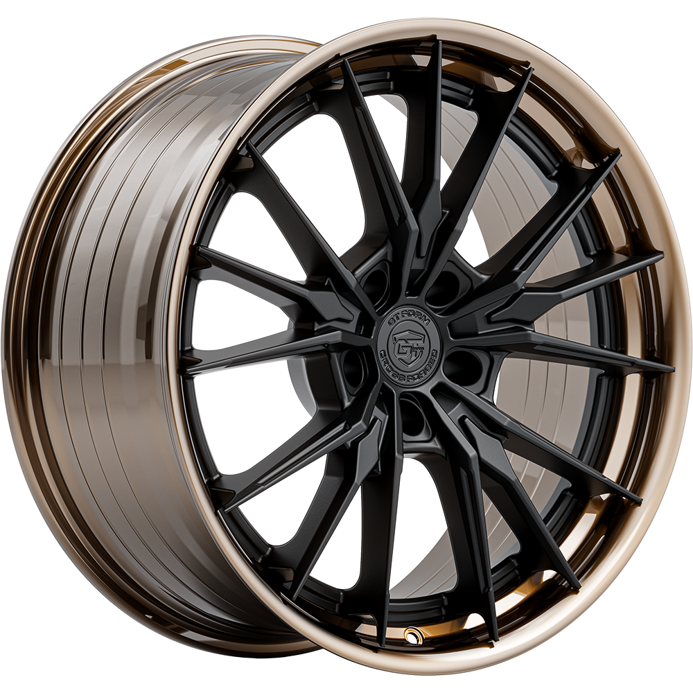 GT FORM SERENO MATTE BLACK WITH MACHINED BRONZE LIP GT FORM Sereno Matte Black With Machined Bronze Lip