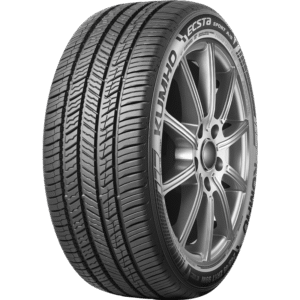 Kumho Ecsta Sport A/S PA71 tyre model illustration; sidewall markings vary by size