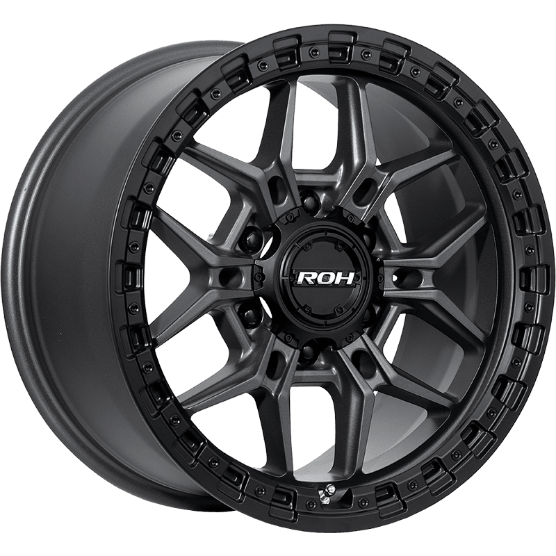 ROH AXE Graphite Centre Black Lip wheel catalogue ROH AXE Graphite Centre Black Lip wheel; model and finish reference; fitment may vary
