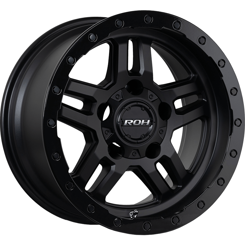 ROH HAMMER Matte Black Gloss Lip wheel; model and finish reference; fitment may vary