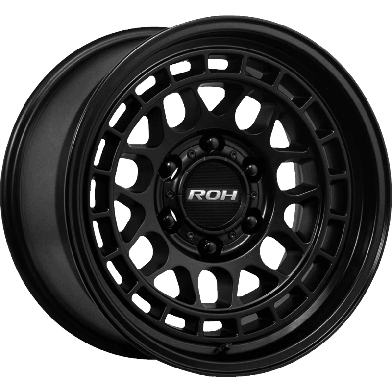 ROH LOTUS Matte Black wheel; model and finish reference; fitment may vary