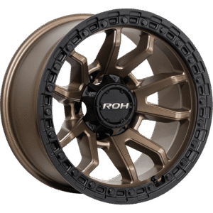ROH RAID 5 Bronze Centre Black Lip wheel; model and finish reference; fitment may vary