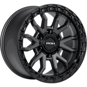 ROH RAID Graphite Centre Black Lip wheel; model and finish reference; fitment may vary