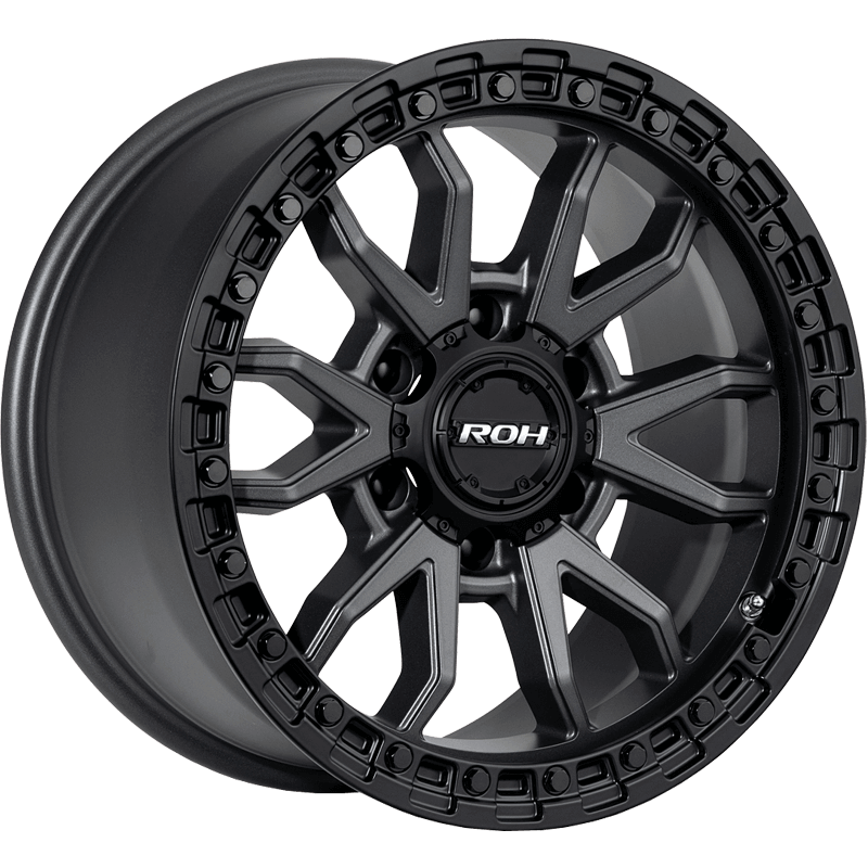 ROH RAID Graphite Centre Black Lip wheel catalogue ROH RAID Graphite Centre Black Lip wheel; model and finish reference; fitment may vary