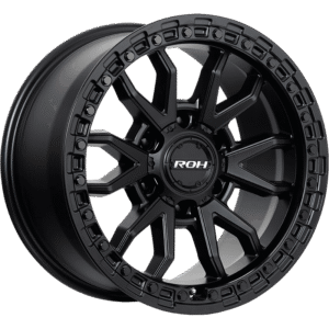 ROH RAID Matte Black wheel; model and finish reference; fitment may vary