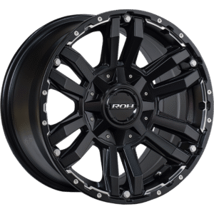 ROH VAPOUR Matte Black Machined Accents wheel; model and finish reference; fitment may vary