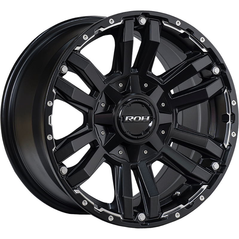 ROH VAPOUR Matte Black Machined Accents wheel catalogue ROH VAPOUR Matte Black Machined Accents wheel; model and finish reference; fitment may vary